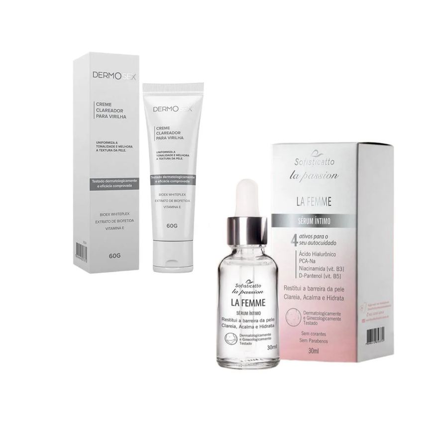 Flacidez Serum dos Grandes Lábios + Clareador Intimo Virilha