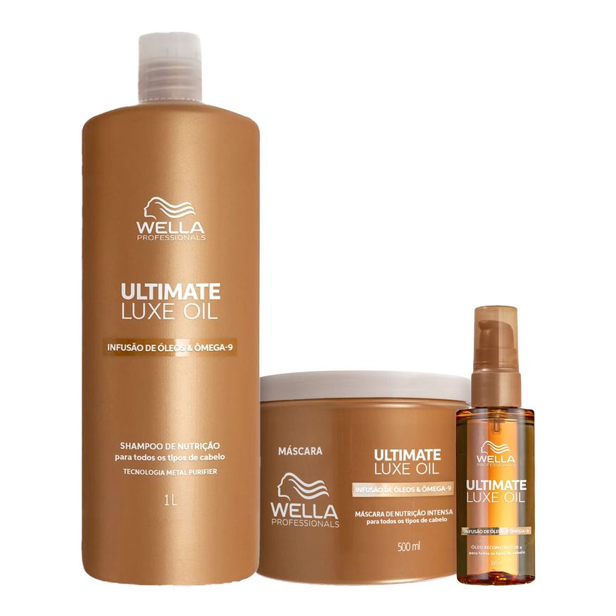 Wella Kit Professionals Ultimate Luxe Oil Salon Trio (3 Produtos)