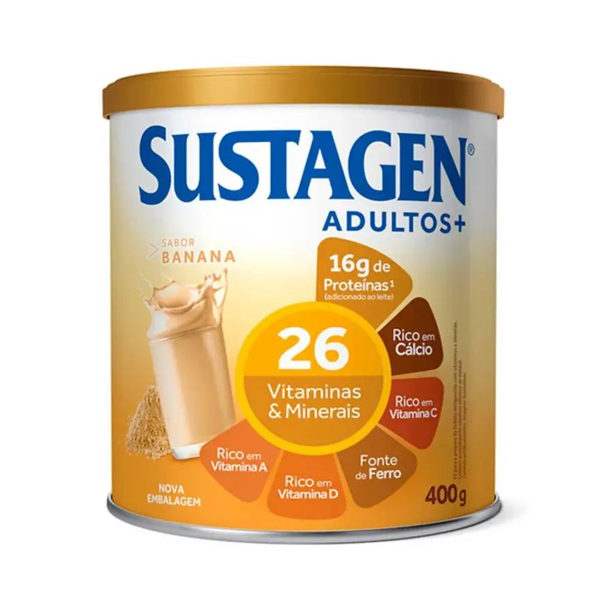 Sustagen Complemento Alimentar Adultos+ Sabor Banana 400g