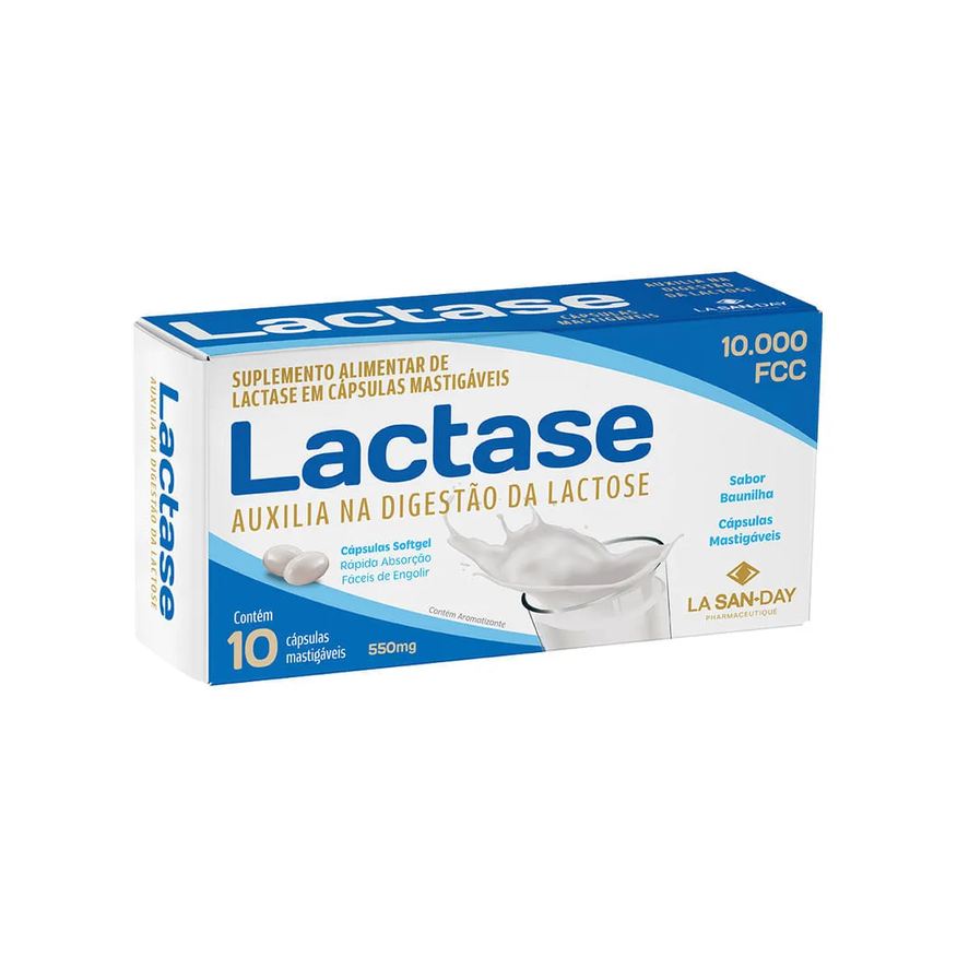 Lasanday Lactase 10000 Fcc Com 10 Capsulas Mastigaveis