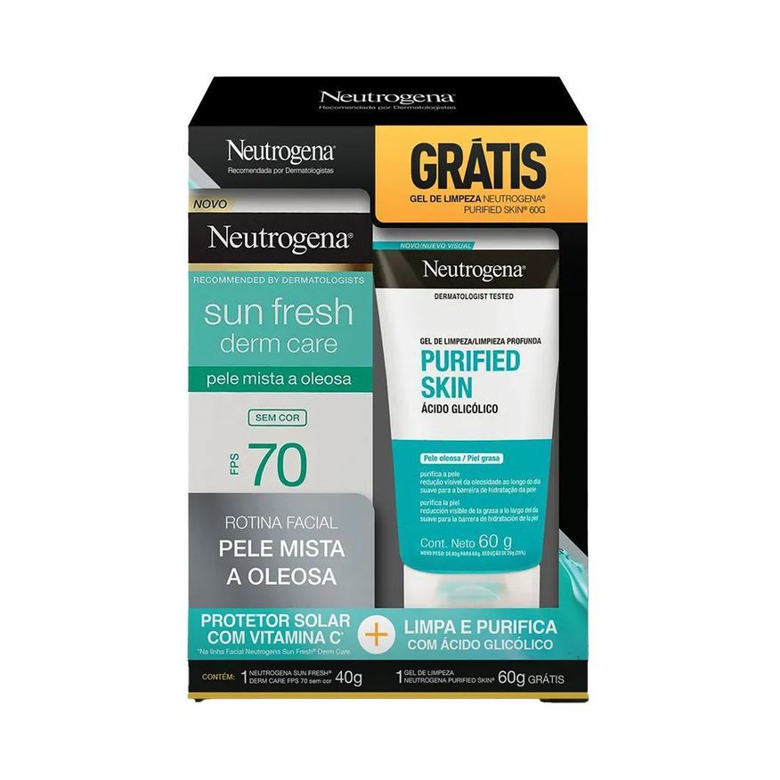 Neutrogena Promo Sun Fresh Facial SPF 70 40g + Purified Skin 60g