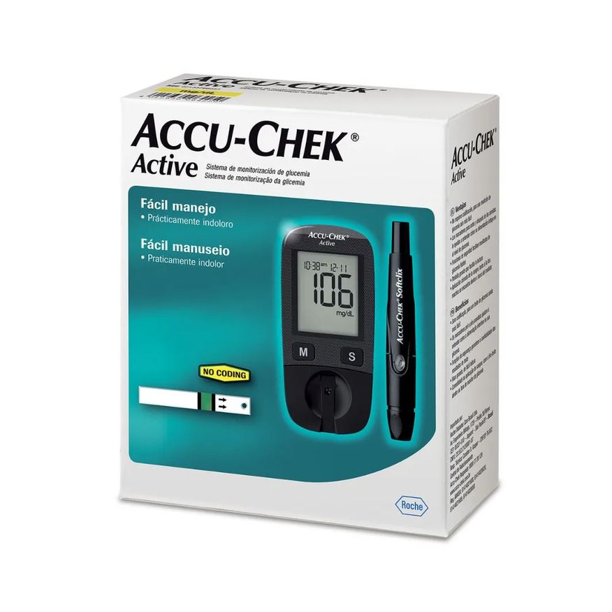 Monitor Kit De Glicemia Accu-chek Active Com 10 Tiras