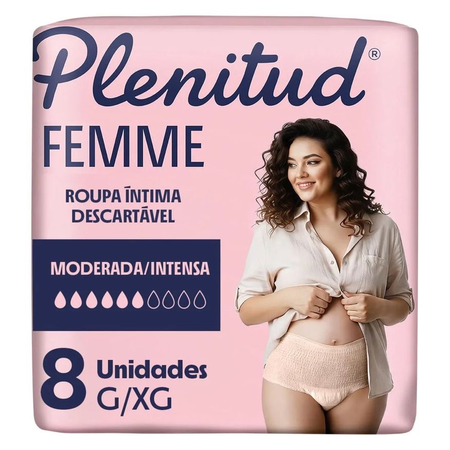 Íntima Roupa Plenitud Femme Para Incontinência G/xg 8 Unidades