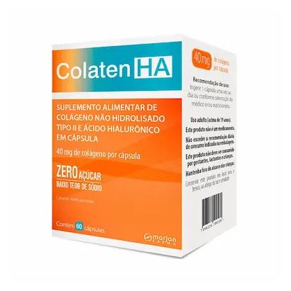 Alimentar Suplemento Colaten HA Colágeno Não Hidrolisado Tipo II – 60 cápsulas