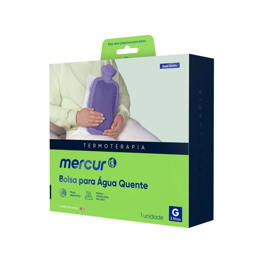 Para Bolsa Agua Quente Mercur Termoterapia G 2l Lilas Com 1 Unidade