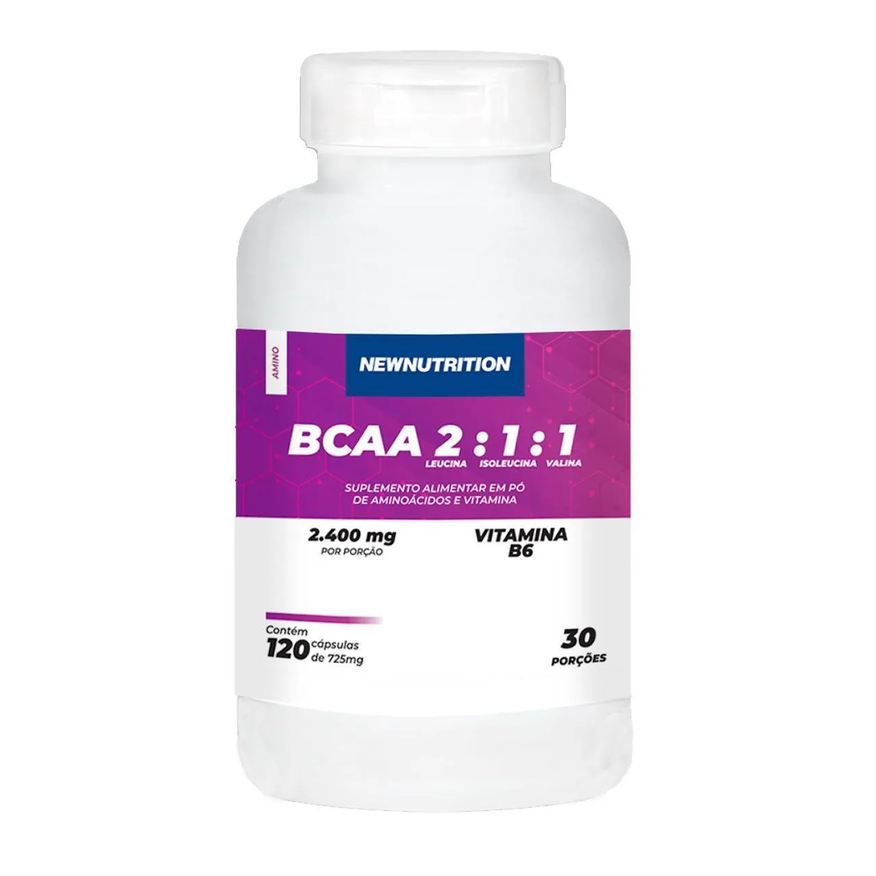 2:1:1 BCAA 2400mg Newnutrition 120 Cápsulas