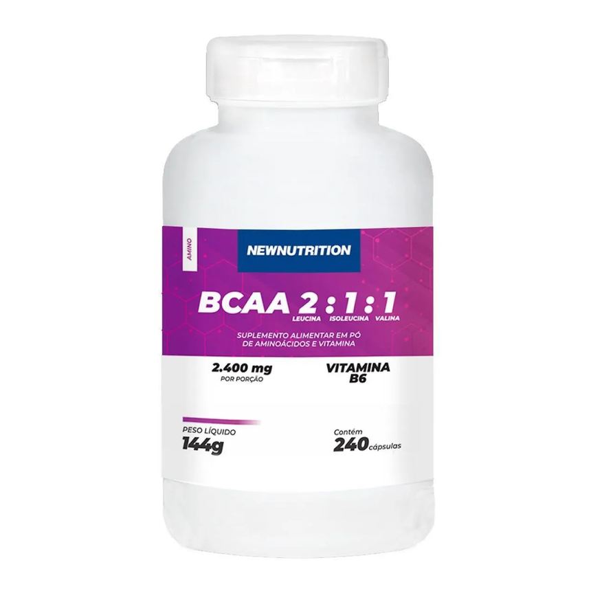 2:1:1 BCAA 2400mg Newnutrition 240 cápsulas