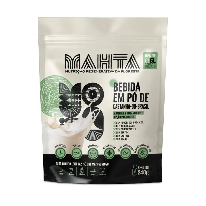 em Bebida Pó de Castanha-Do-Brasil Mahta 240g