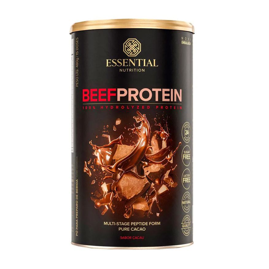 Protein Beef Cacao Essential Nutrition 480g Unica