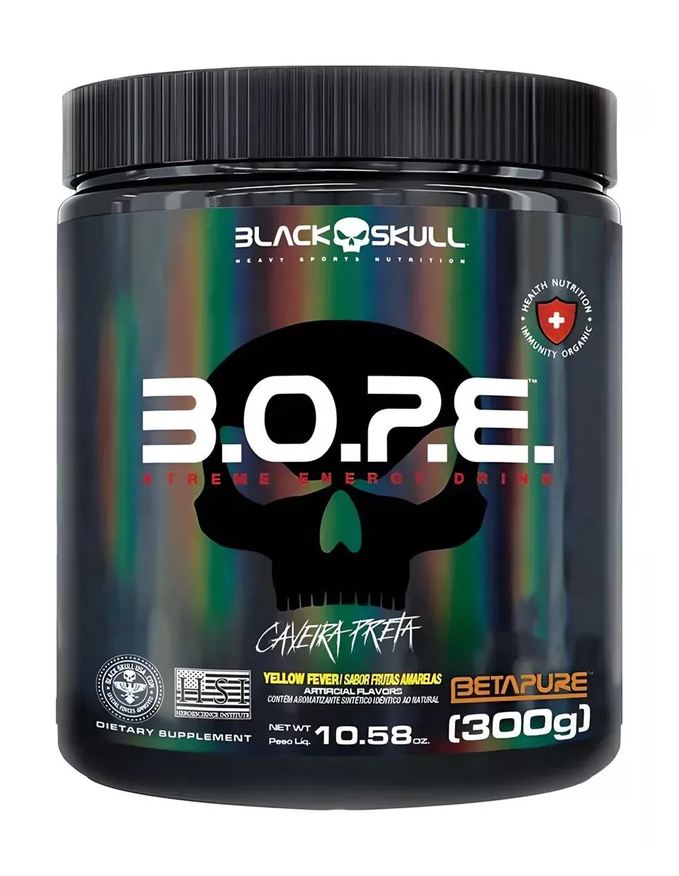 Black Skull Bope Pré Treino Frutas Amarelas 300g