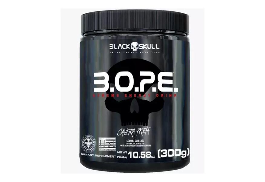 Black Skull Bope Pré Treino Sabor Limão 300g