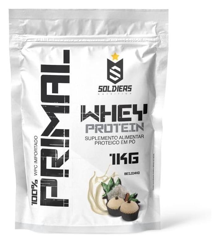 Protein Whey Primal 1kg – Importado – Soldiers Nutrition Sabor:Beijinho