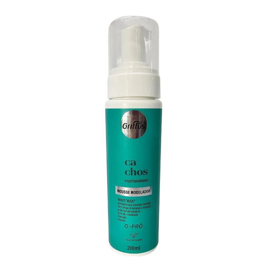 Modelador Mousse Cachos Espetaculares Vegano G-pró Griffus 210ml
