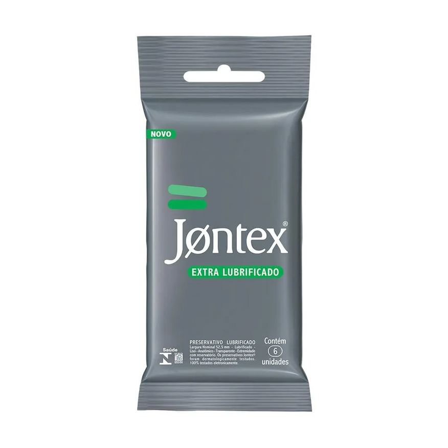 Camisinha Preservativo Jontex Extra Lubrificado - 6 Unidades
