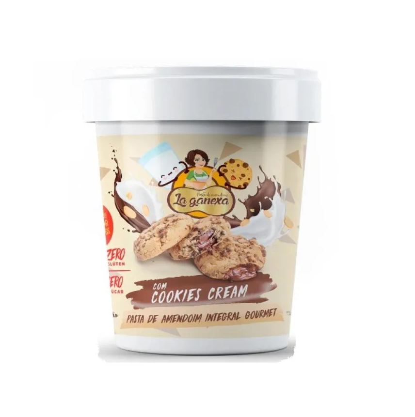 Amend Pasta de Amendoim Integral Gourmet (450g) – Sabor: com Cookies Cream
