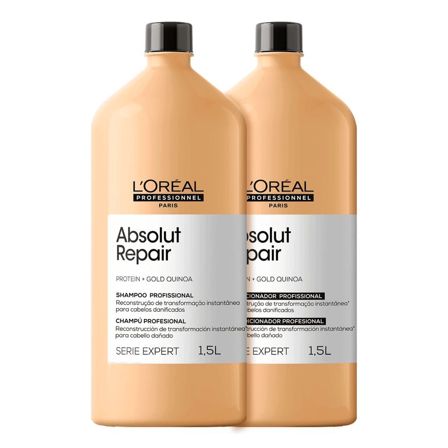 L’Oréal Kit Professionnel Serie Expert Absolut Repair Gold Quinoa + Protein Salon Duo (2 Produtos)