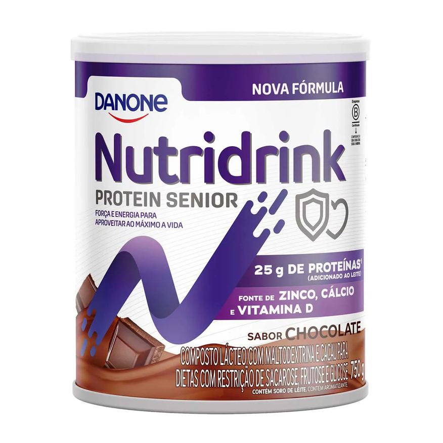 Alimentar Suplemento Nutridrink Protein Sênior Pó sabor Chocolate 750g