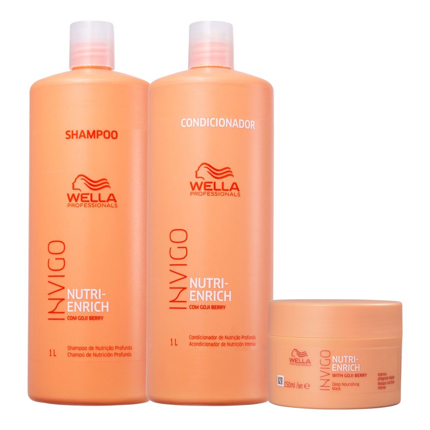 Wella Kit Professionals Invigo Nutri-Enrich Triplo Salon (3 Produtos)