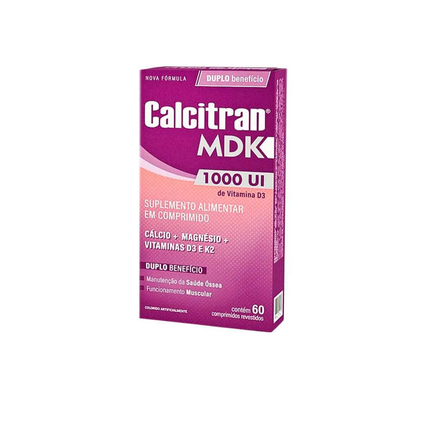 Calcitran Cálcio MDK 1000UI 60 comprimidos