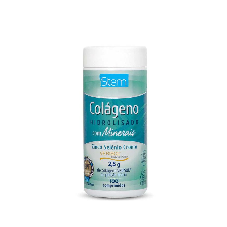 Hidrolisado Colágeno com Minerais Stem 100 comprimidos