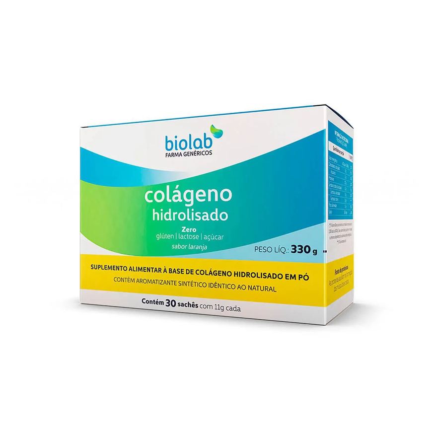 Hidrolisado Colágeno em Pó Biolab 30 sachês de 11g cada