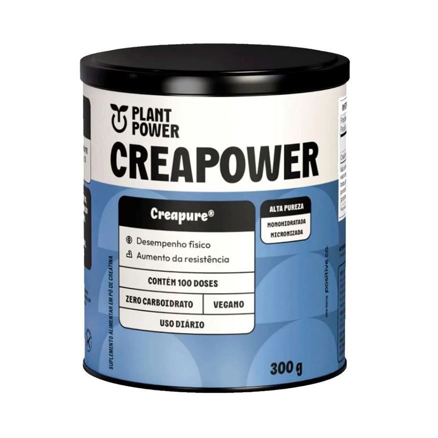 em Creatina Pó Vegana Creapower Plant Power 300g