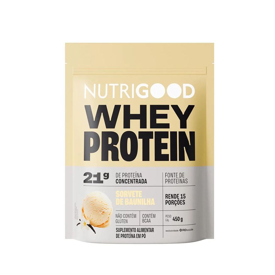 Protein Whey Concentrado Nutrigood Sorvete de Baunilha 450g