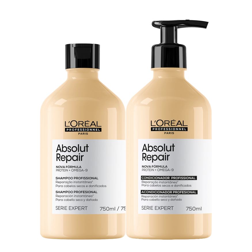 L’Oréal Kit Professionnel Serie Expert Absolut Repair Omega 9 + Protein (2 Produtos)
