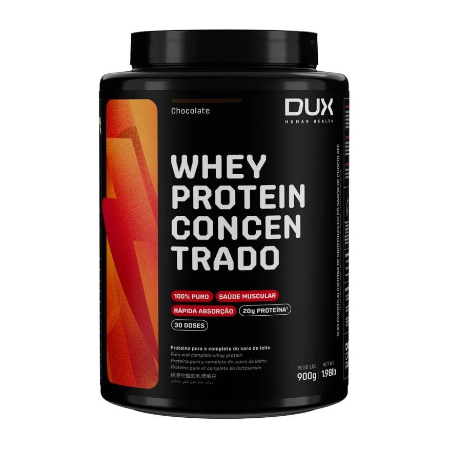 Dux Suplemento Whey Protein Concentrado 900g Chocolate