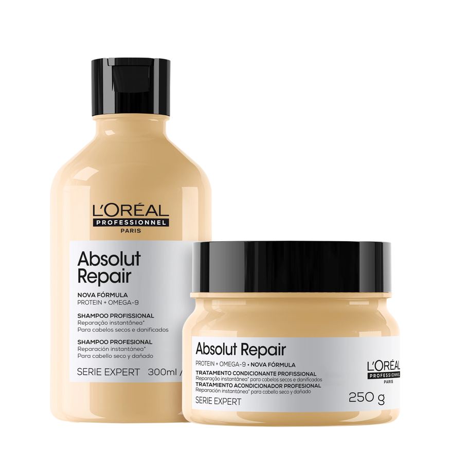 L’Oréal Kit Professionnel Serie Expert Absolut Repair Omega-9 + Protein Instant Resurfacing (2 Produtos)