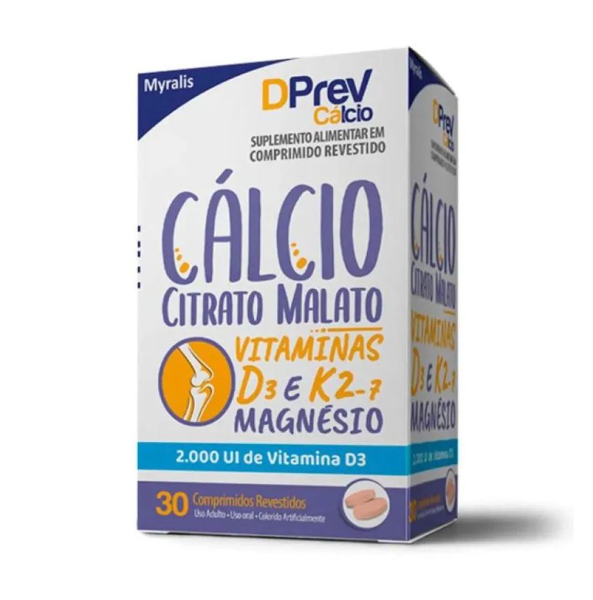 Cálcio Dprev 2.000Ui Suplemento Alimentar Myralis 30Cpr