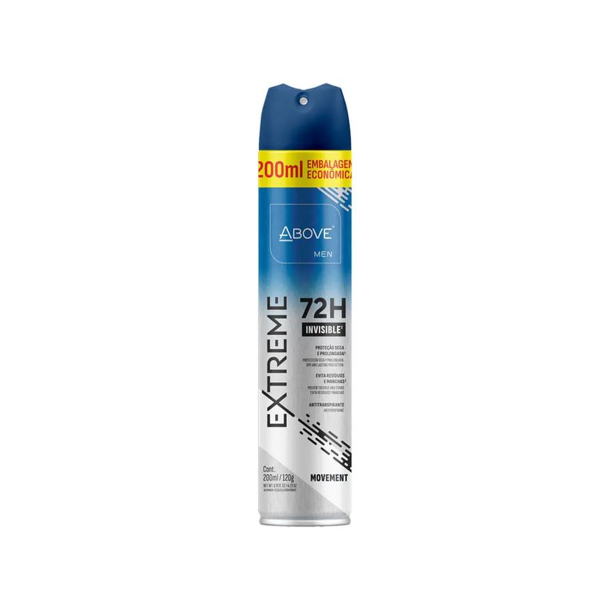Above Desodorante Masculino Extreme 200ml Aerosol Movement