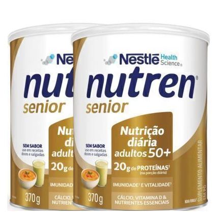 Alimentar Complemento Nutren Senior Sem Sabor 370g 2 Unidades