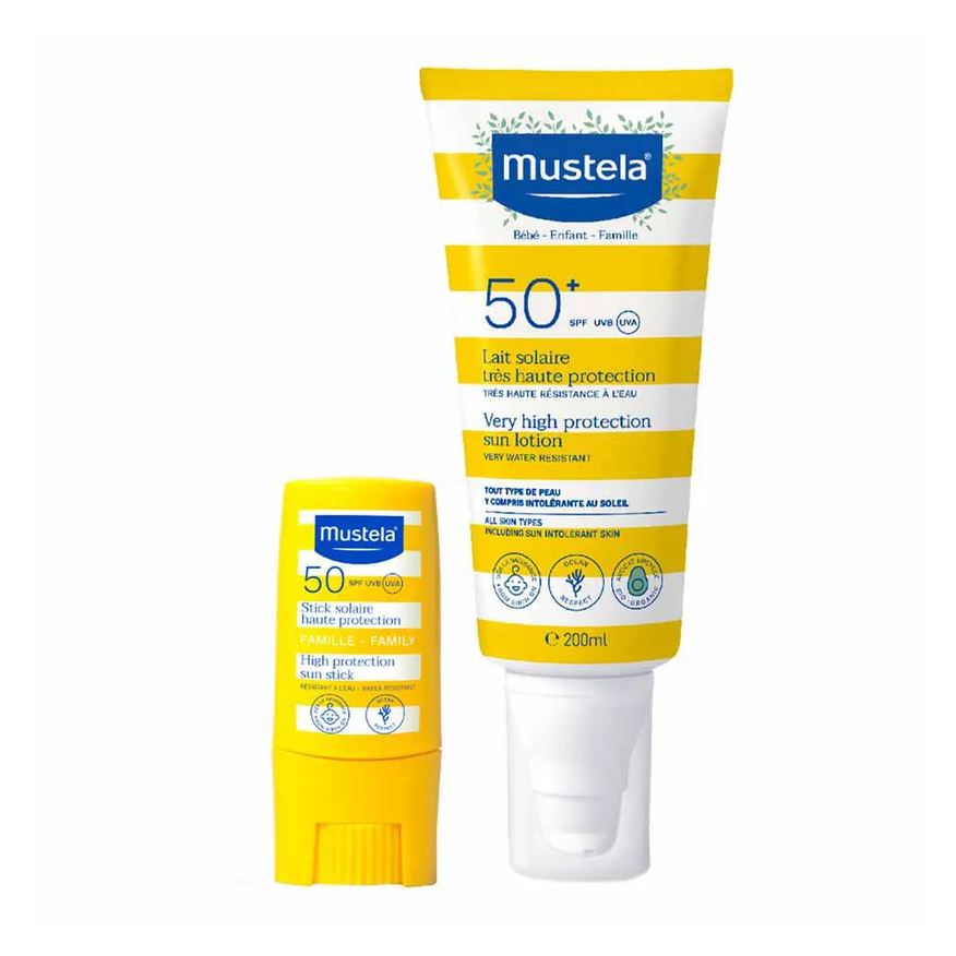 Mustela Solaire Haute Protection Kit – Protetor Solar Fps50 + Protetor Solar Infantil Fps50+