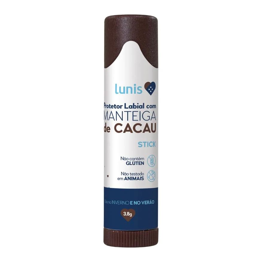 Labial Protetor Com Manteiga De Cacau Lunis Stick 3,8g