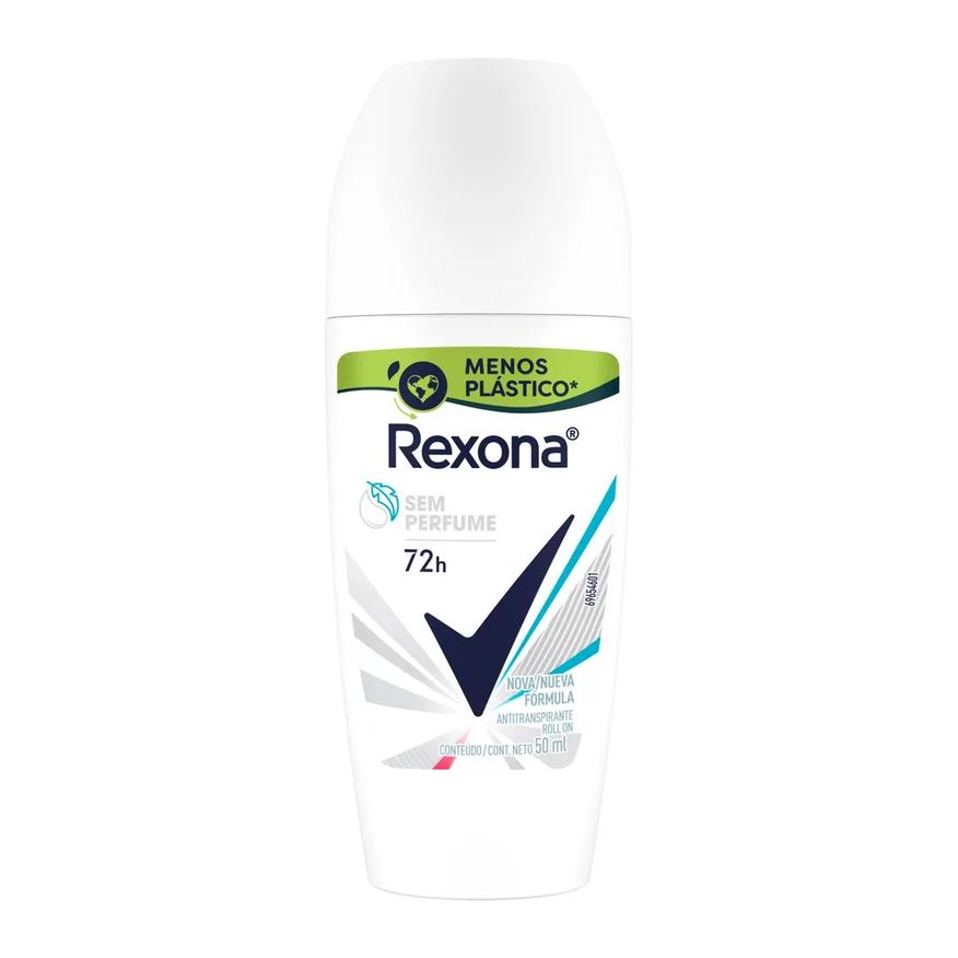 Rexona Desodorante Feminino Roll On Sem Perfume 50ml