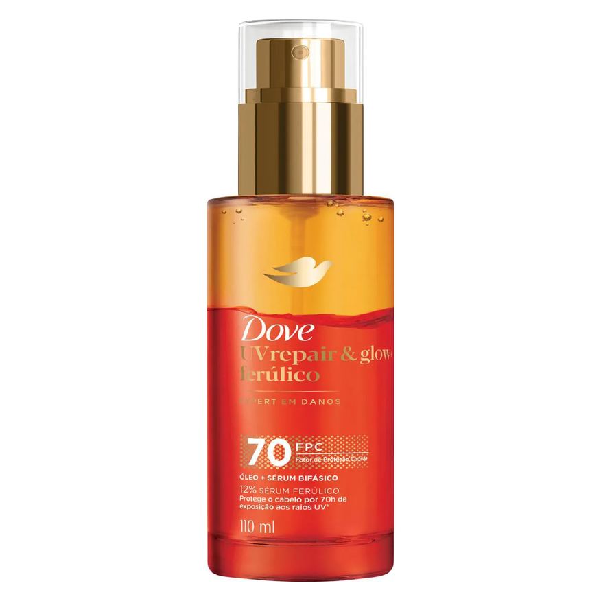 Dove Óleo e Sérum Bifásico UV Repair & Glow + Ferúlico Spray 110ml