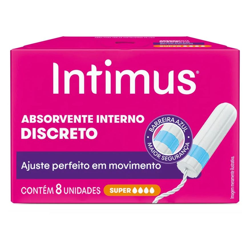 Interno Absorvente Intimus Discreto Super 8 Unidades