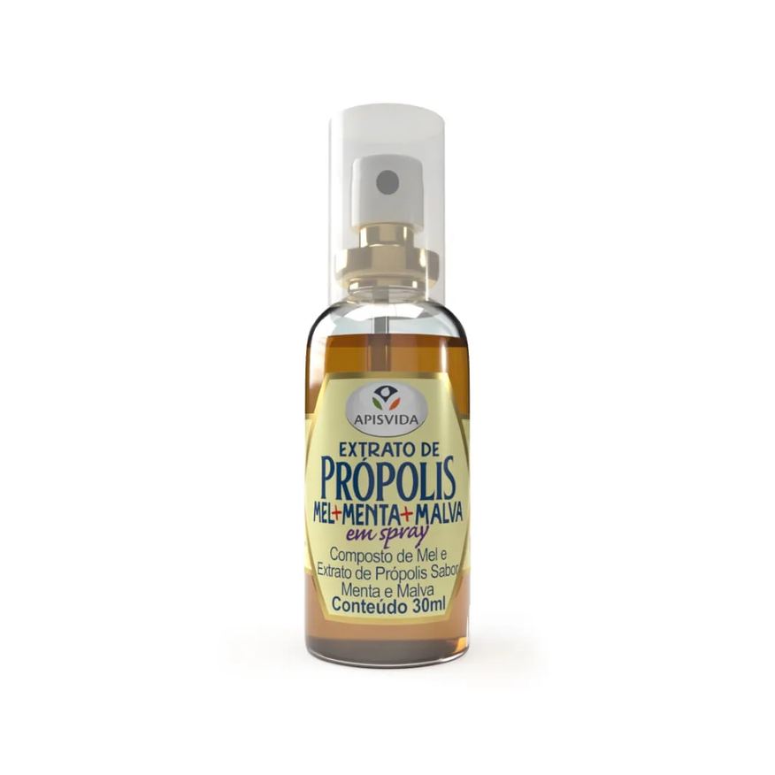 Para Spray Garganta Extrato De Própolis Apis Vida 30ml (Menta E Malva)