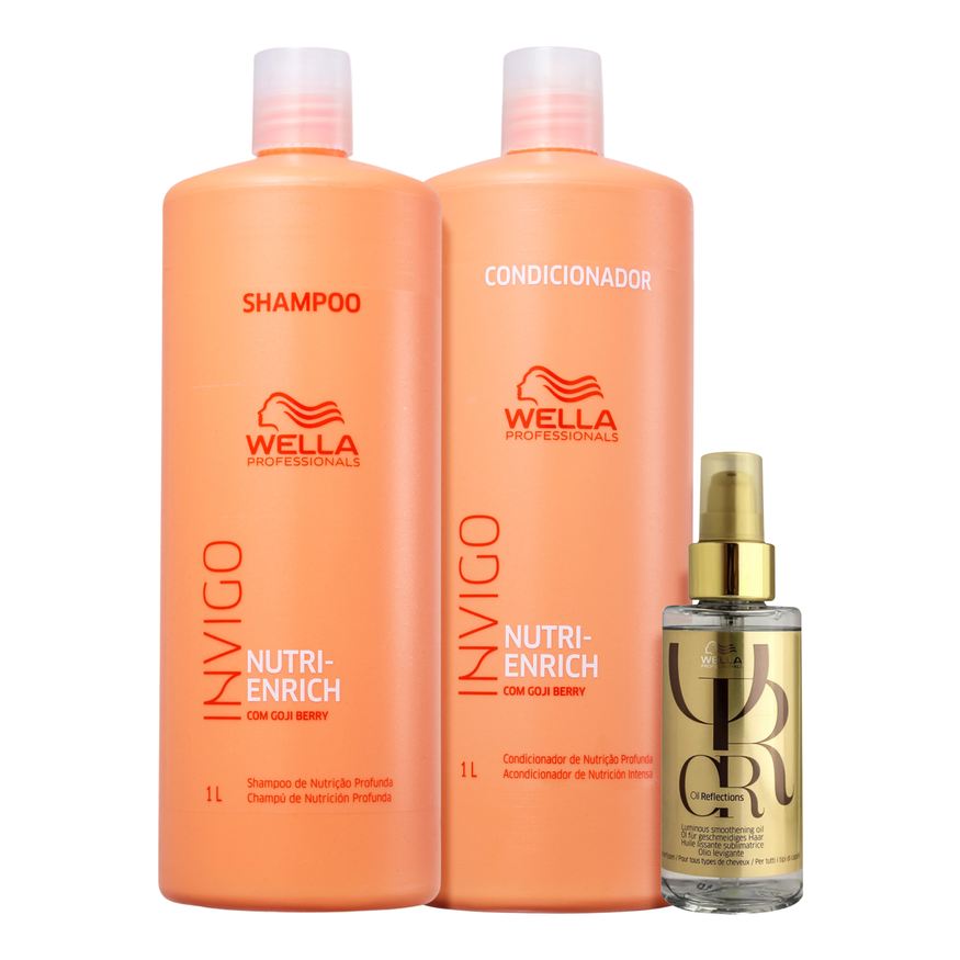 Wella Kit Professionals Invigo Nutri-Enrich Trio Shine Salon (3 Produtos)