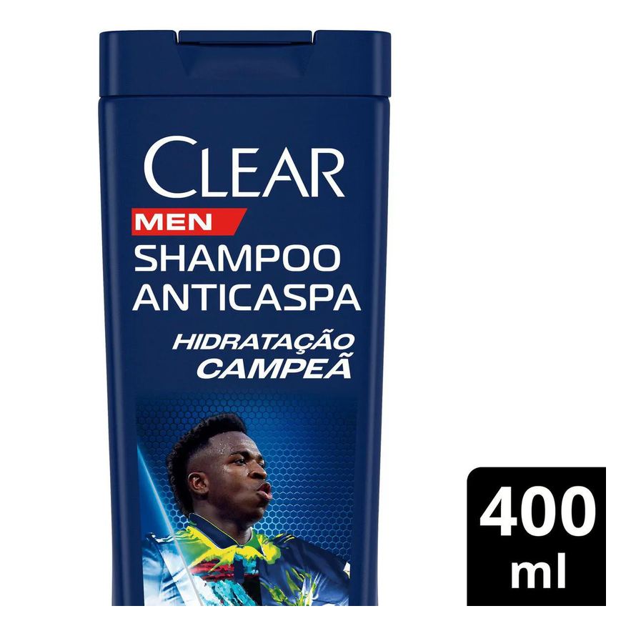Anticaspa Shampoo Clear Men Hidratação Campeã Vini Júnior 400ml