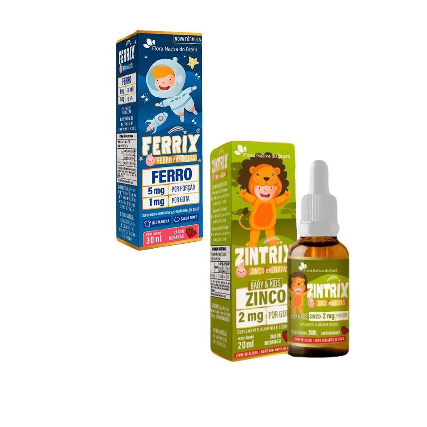 Ferro Ferrix + Zintrix Zinco – Kids – Flora Nativa