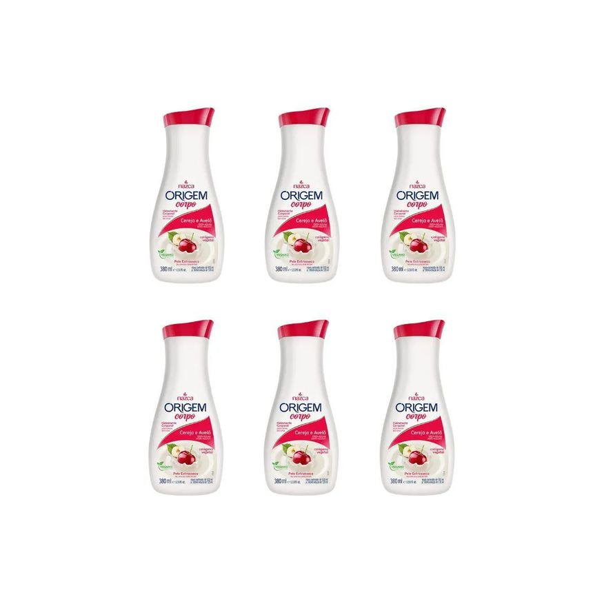 Corporal Hidratante Origem 380ml Cereja Avela – Kit C / 6un