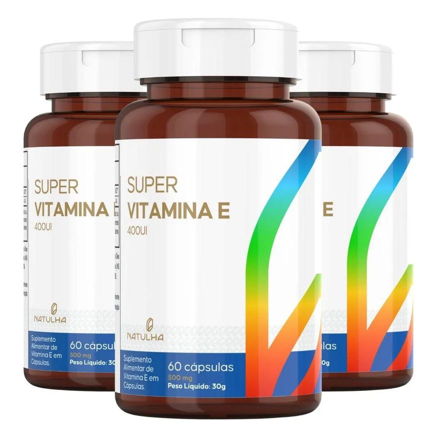 3x Kit Super Vitamina e 400 Ui 60 cápsulas – Natulha