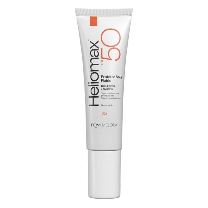 Melora Protetor Solar Heliomax Fluido Toque Seco FPS50 50g