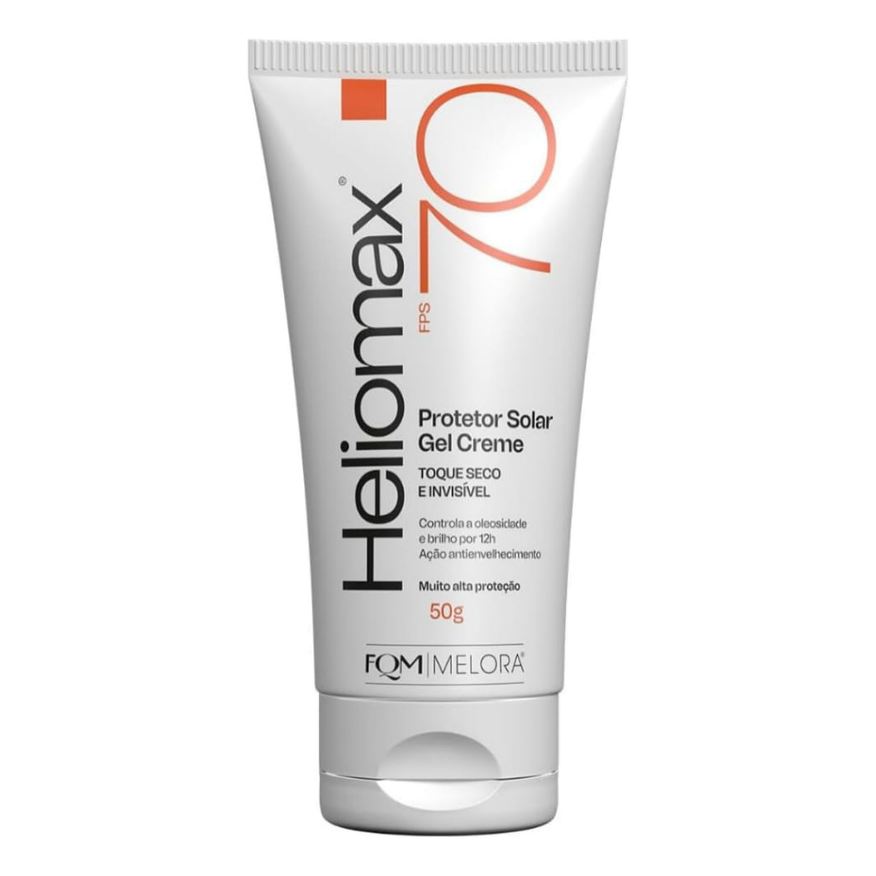 Melora Protetor Solar Facial Heliomax FPS70 Toque Seco Gel Creme 50g