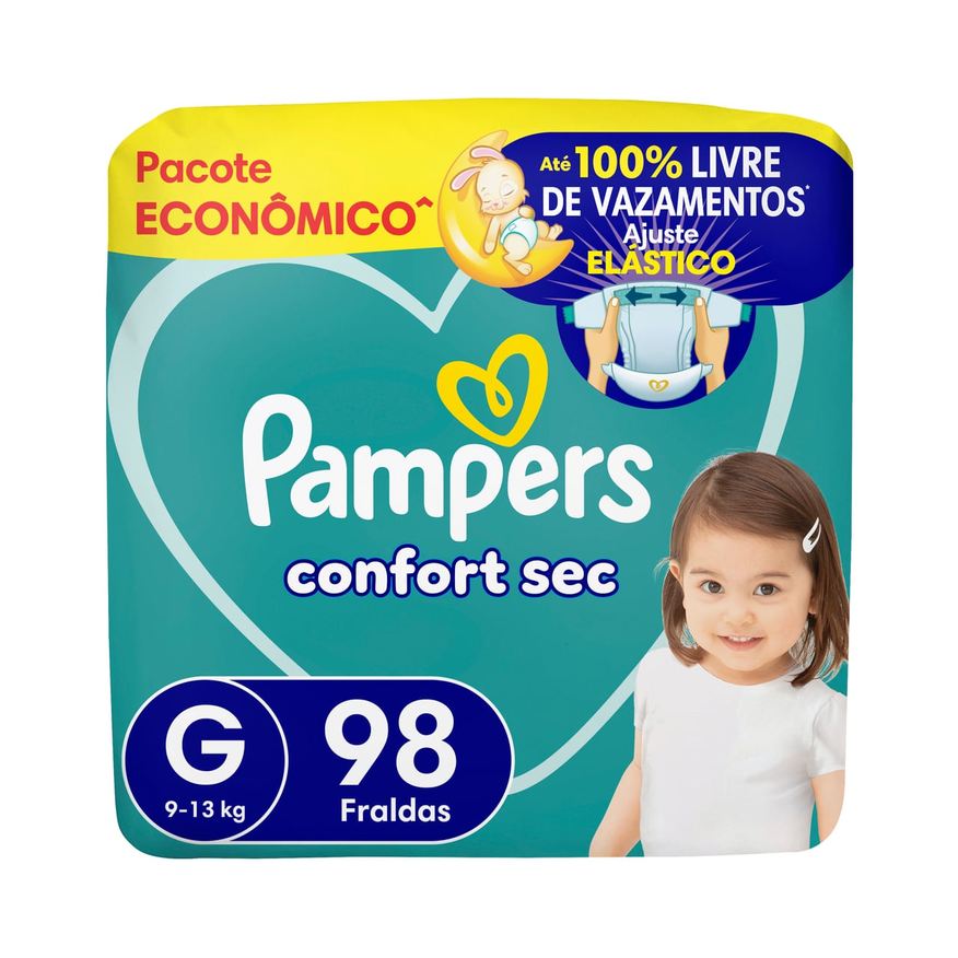 Pampers Fralda Confort Sec G 98 Unidades