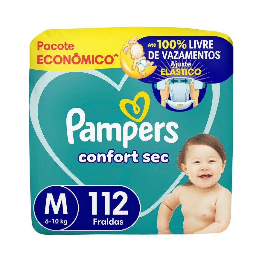 Pampers Fralda Confort Sec M 112 Unidades