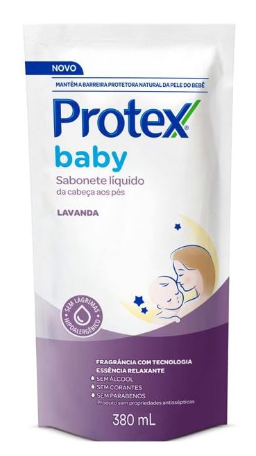 Protex Sabonete Líquido Infantil Baby Lavanda Refil 380ml