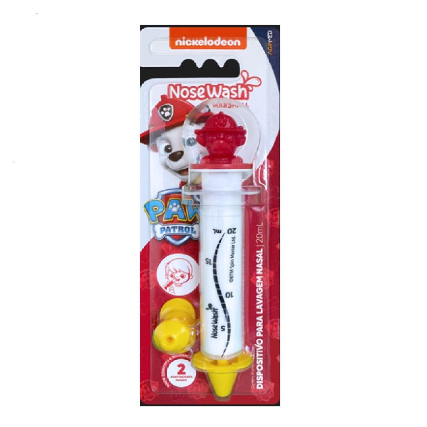 Nosewash Dispositivo de Lavagem Nasal Patrulha Canina Marshall 20ml + 2 Adaptadores